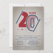 Invitation Retro 20e anniversaire (Devant)
