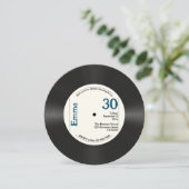 Invitation Retro 30e anniversaire Photo Faux Vinyl Record Mus (Debout devant)