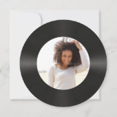 Invitation Retro 30e anniversaire Photo Faux Vinyl Record Mus (Dos)