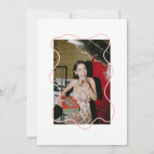 Invitation Retro 30th Bow Bonjour Trente Photo Anniversaire M (Dos)