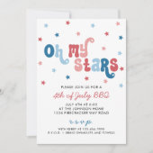 Invitation Retro 4 juillet BBQ Party (Devant)