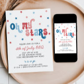 Invitation Retro 4 juillet BBQ Party