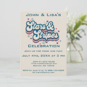 Invitation Retro 4 juillet Party (Debout devant)