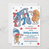 Invitation Retro 4 juillet Party Like It's 1776 BBQ Party (Devant)