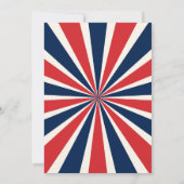 Invitation Retro 4 juillet Red White et Blue Party (Dos)