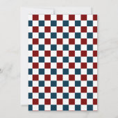 Invitation Retro 4th of July BBQ Party Checkered  (Dos)