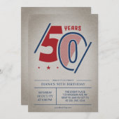 Invitation Retro 50e anniversaire (Devant / Derrière)