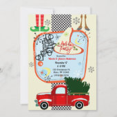 Invitation Retro 50's 60's Vintage Noël Fête (Devant)