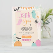 Invitation Retro 50s Halloween Party Thank You Card (Debout devant)