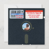 invitation Retro 5.25 de la partie de retrait de d (Dos)