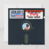 invitation Retro 5.25 de la partie de retrait de d (Devant)