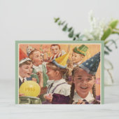 Invitation Retro 60e fête d'anniversaire 1955 Souvenirs d'enf (Debout devant)