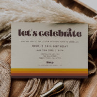 Retro 60s Vintage Fêtons Anniversaire