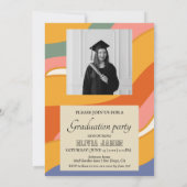 Invitation Retro 700 graduation photo (Dos)