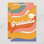 Invitation Retro 700 graduation photo (Devant / Derrière)