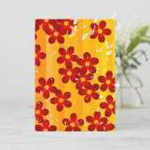 Invitation Retro 70s Groovy Floral Pattern (Debout devant)
