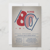 Invitation Retro 80e anniversaire (Devant)