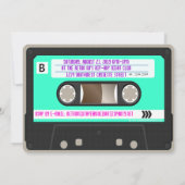 Invitation Retro 80s Cassette Bande Anniversaire Fête Invitat (Dos)
