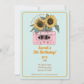 Invitation Retro 80s Music Girls Anniversaire (Devant)