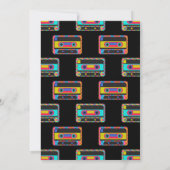 Invitation Retro 80s Neon Cassette Bande Anniversaire Danse (Dos)