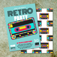 Retro 80s Neon Cassette Dance Party