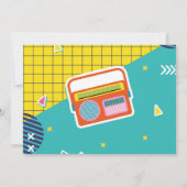 Invitation Retro 90s Anniversaire des années 90 (Dos)