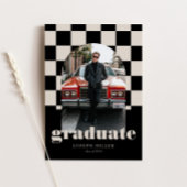 Invitation Retro À damiers Arch Diplôme photo intemporel