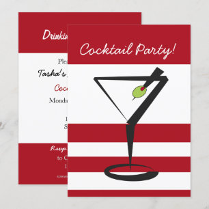 Invitation rétro à une soirée cocktail