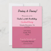 Invitation rétro à une soirée cocktail (Dos)