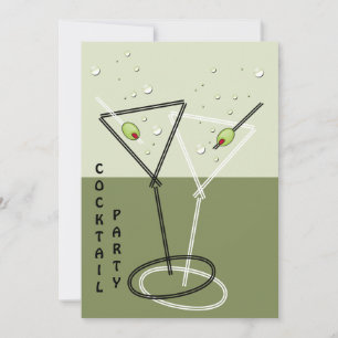 Invitation rétro à une soirée cocktail