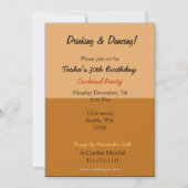 Invitation rétro à une soirée cocktail (Dos)