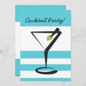 Invitation rétro à une soirée cocktail (Devant / Derrière)