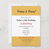 Invitation rétro à une soirée cocktail (Dos)