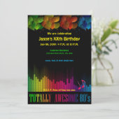 Invitation rétro à une soirée néon des années 80 (Debout devant)