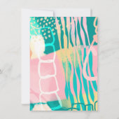 Invitation Rétro Abstrait | Fête de bébé pour couples (Dos)