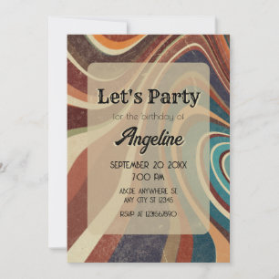 Invitation Rétro abstrait vintage