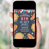 Invitation Retro American 4 juillet BBQ Party