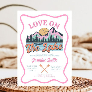 Invitation Retro Amour au lac enterrement de vie de jeune fil