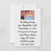 Invitation Rétro années 1950 Anniversaire V2 (Dos)