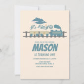 Invitation Retro Anniversaire de enfant Party Earthy Invitati (Devant)