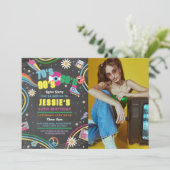 Invitation Retro Anniversaire les années 70 80s 90s Disco Pho (Debout devant)