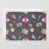 Invitation Retro Anniversaire les années 70 80s 90s Disco Pho (Dos)