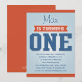 INVITATION RETRO ANNIVERSAIRE | PREMIER ANNIVERSAIRE INVITATI (Devant / Derrière)