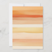 Invitation Rétro Aquarelle Stripes Terracotta Orange Mariage (Dos)
