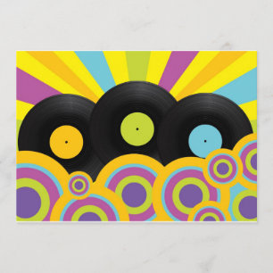 Invitation Rétro arrière - plan de partie