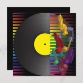 Invitation Rétro arrière - plan de partie (Devant / Derrière)