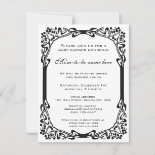 Invitation Retro Art Deco Jazz Vintage Blue Boy Baby shower