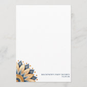 Invitation Retro Baby shower de tournesol cadeau Jeu de Bingo (Dos)