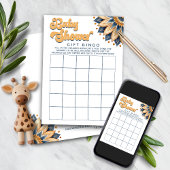 Invitation Retro Baby shower de tournesol cadeau Jeu de Bingo