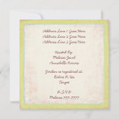 Invitation Rétro baby shower unisexe d'éléphant (Dos)